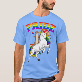 LGB Sea Otter Unicorn Gay Pride Rainbow LGBQ Cute  T-shirt