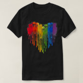 LGB Skulls Heart Love Sugar Skull Rainbow LGB Prid T-shirt (Design voorkant)