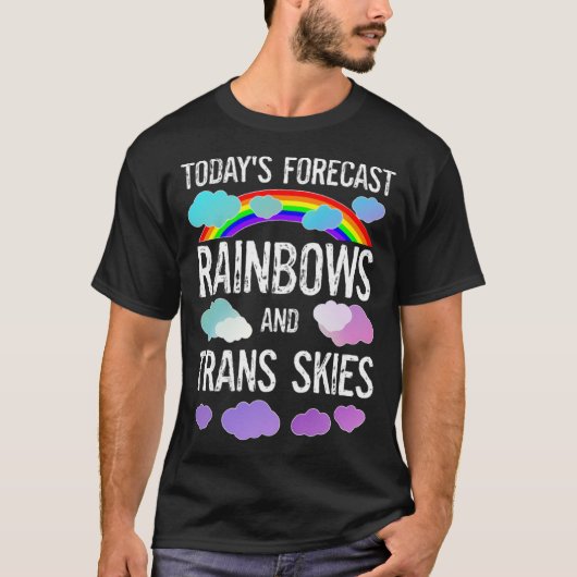 LGBGTQ Transgender Pride Maand Parade Rainbows Tra T-shirt (Voorkant)
