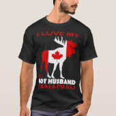 LgBN I Love Husband Canadian Maple Leaf Animal Can T-shirt (Voorkant)