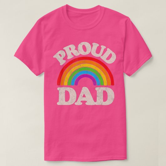 LGBQ ProPap Gay Pride LGB Ally Rainbow Fathers T-shirt (Design voorkant)