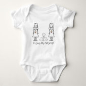 LGBT 2-moms en Baby Romper (Voorkant)