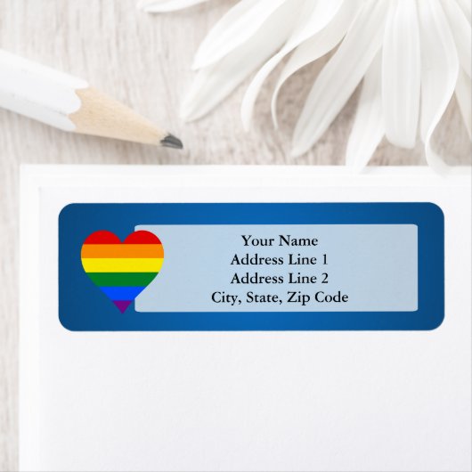 LGBT-Adresetiketten met pride Etiket (Insitu)