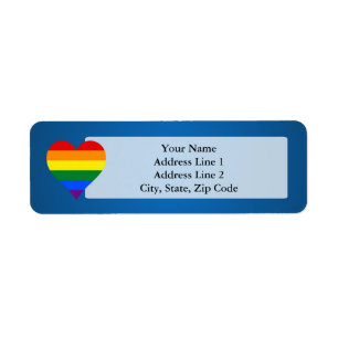 LGBT-Adresetiketten met pride Etiket
