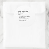 LGBT-AGENDA RONDE STICKER (Tas)