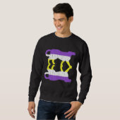 Lgbt Agender Nonbinary Flag Pet Animal Cat Non Bin Trui (Voorkant volledig)