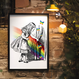 LGBT Alice in Wonderland Vintage Poster