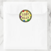 LGBT Ally Baubles Ronde Sticker (Tas)