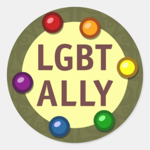 LGBT Ally Baubles Ronde Sticker