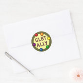 LGBT Ally Baubles Ronde Sticker (Envelop)