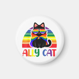 LGBT Ally Cat Be Kind Gay Regenboog Grappige LGBTQ Magneet