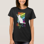 LGBT Ally Cat Be Kind Gay Regenboog LGBTQ Idee 2 T-shirt (Voorkant)