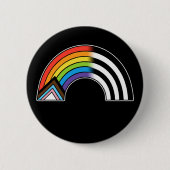LGBT Ally Flag Progress Pride Flag Straight Ally Ronde Button 5,7 Cm (Voorkant)