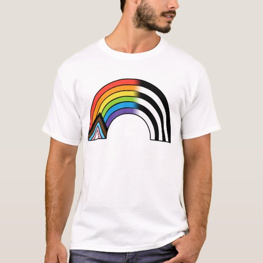 LGBT Ally Flag Progress Pride Flag Straight Ally T-shirt (Voorkant)