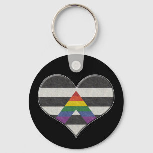 LGBT Ally Pride Heart Sleutelhanger