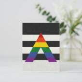 LGBT Ally Pride vlag gekleurde achtergrond Briefkaart (Staand voorkant)