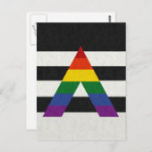 LGBT Ally Pride vlag gekleurde achtergrond Briefkaart (Voorkant / Achterkant)