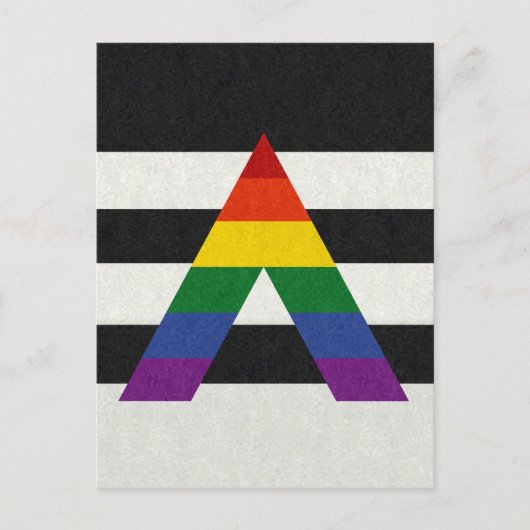 LGBT Ally Pride vlag gekleurde achtergrond Briefkaart (Voorkant)