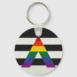 LGBT Ally Pride vlag gekleurde achtergrond Sleutelhanger