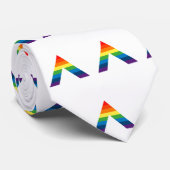 LGBT ALLY Rainbow Gay Pride Flag Stropdas (Opgerold)