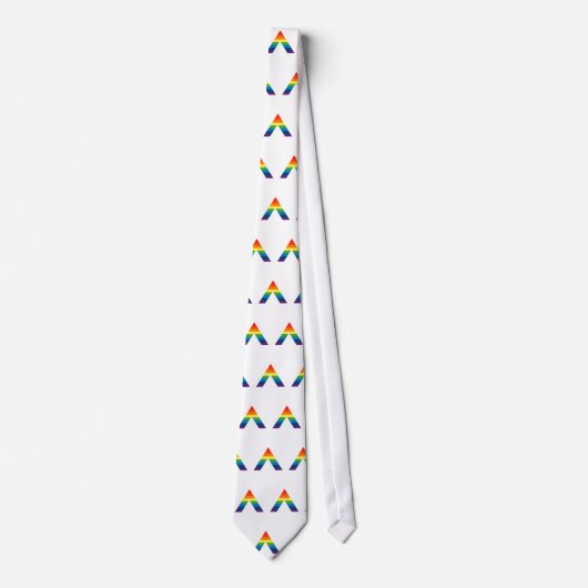 LGBT ALLY Rainbow Gay Pride Flag Stropdas (Voorkant)