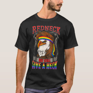 LGBT Ally Redneck Land Southern LGBTQ Bald Eagl T-shirt
