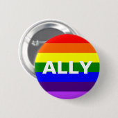 LGBT Ally Ronde Button 5,7 Cm (Voorkant /achterkant)