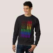 Lgbt American Flag Pride Rainbow Gay Lesbian Bisex Trui (Voorkant volledig)