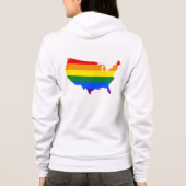 LGBT American pride map  Hoodie (Achterkant)