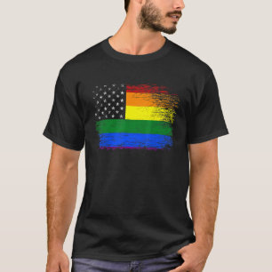 LGBT Amerikaanse vlag homoseksuele transgender-pri T-shirt