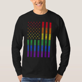 Lgbt Amerikaanse vlag Pride Rainbow Gay Lesbian Bi T-shirt