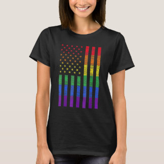 Lgbt Amerikaanse vlag Pride Rainbow Gay Lesbian Bi T-shirt
