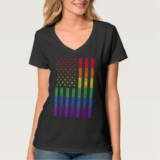 Lgbt Amerikaanse vlag Pride Rainbow Gay Lesbian Bi T-shirt