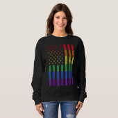Lgbt Amerikaanse vlag Pride Rainbow Gay Lesbian Bi Trui (Voorkant volledig)