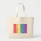 LGBT Amsterdam Nederlandse Gay Pride Rainbow LGBTQ Grote Tote Bag (Voorkant)