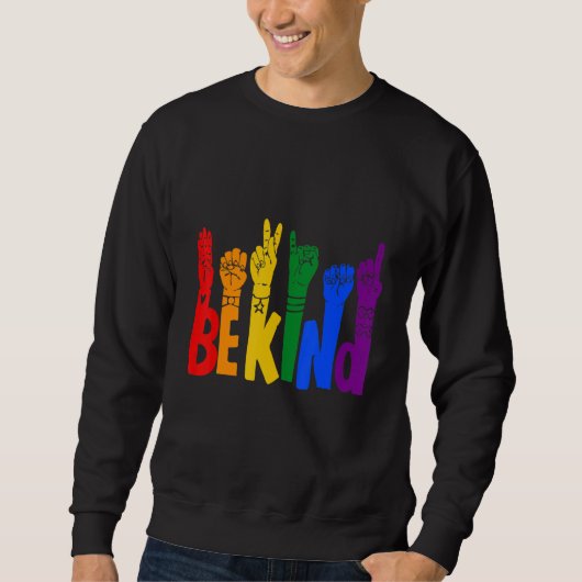 LGBT Be Kind Gebarentaal Trui (Voorkant)