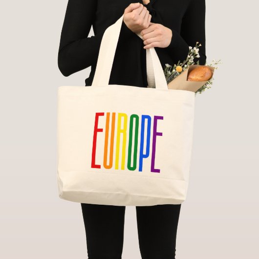 LGBT Berlin Gay Pride Rainbow LGBTQ-ondersteuning Grote Tote Bag (Voorkant (product))