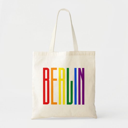 LGBT Berlin Gay Pride Rainbow LGBTQ-ondersteuning Tote Bag (Voorkant)