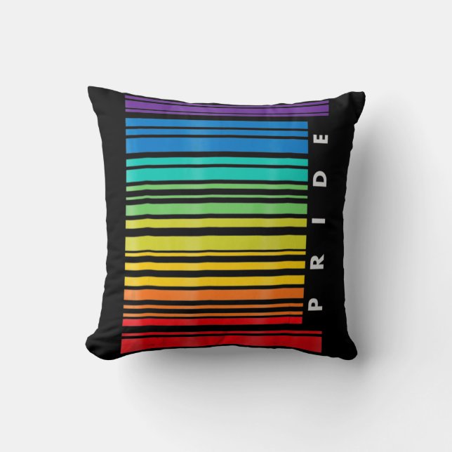 LGBT-bewustmakingsmaand streepjescode pansexual Pr Kussen (Voorkant)
