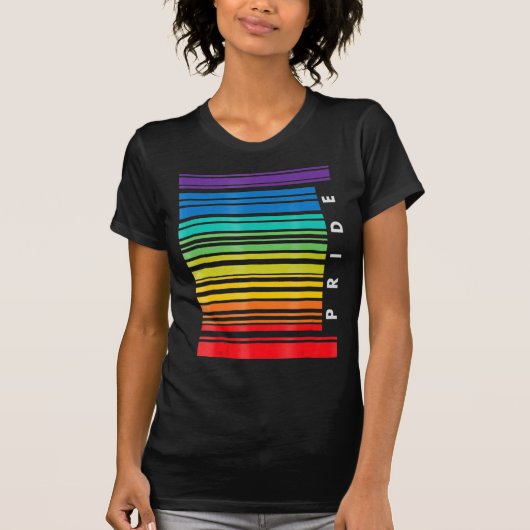 LGBT-bewustmakingsmaand streepjescode pansexual Pr T-shirt (Voorkant)