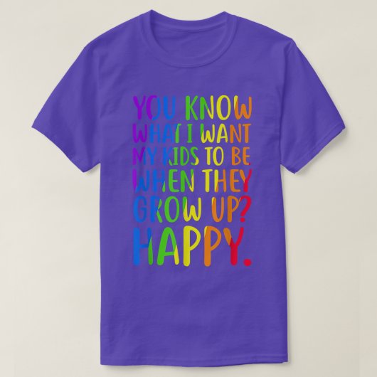 LGBT Bewustmakingsouders Mam Pap Gay Pride Rainbow T-shirt (Design voorkant)