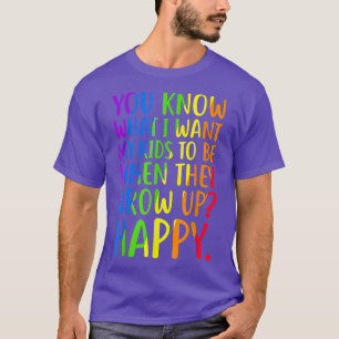 LGBT Bewustmakingsouders Mam Pap Gay Pride Rainbow T-shirt