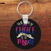 LGBT Bi Pride Proud Bisexual Bisexuality Alleen vl Sleutelhanger (Voorkant)
