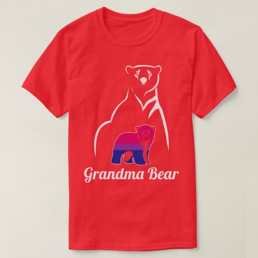 LGBT Bisexual Grandma Beer Bi Pride Flag T-shirt (Design voorkant)