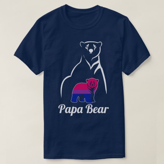 LGBT Bisexual Papa Beer Bi Pride Flag T-shirt (Design voorkant)
