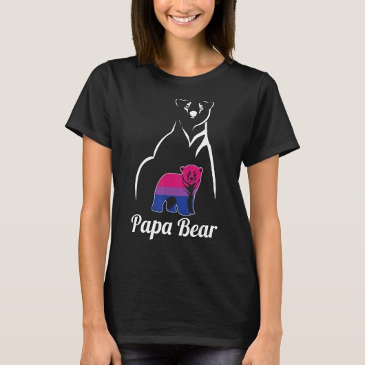 Lgbt Bisexual Papa Beer Bi Pride Flag T-shirt (Voorkant)