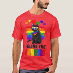 LGBT Black Cat Feline the Pride T-shirt