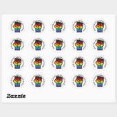 LGBT Black Pride Alle levens zijn belangrijk Ronde Sticker (Vel)