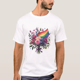 LGBT boeket van bloemen T-shirt