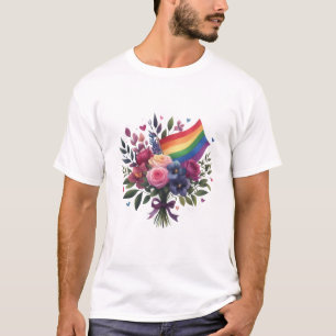 LGBT boeket van bloemen T-shirt